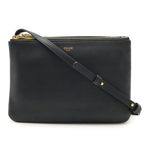 CELINE Black Leather Shoulder Bag - Picture 1 of 10